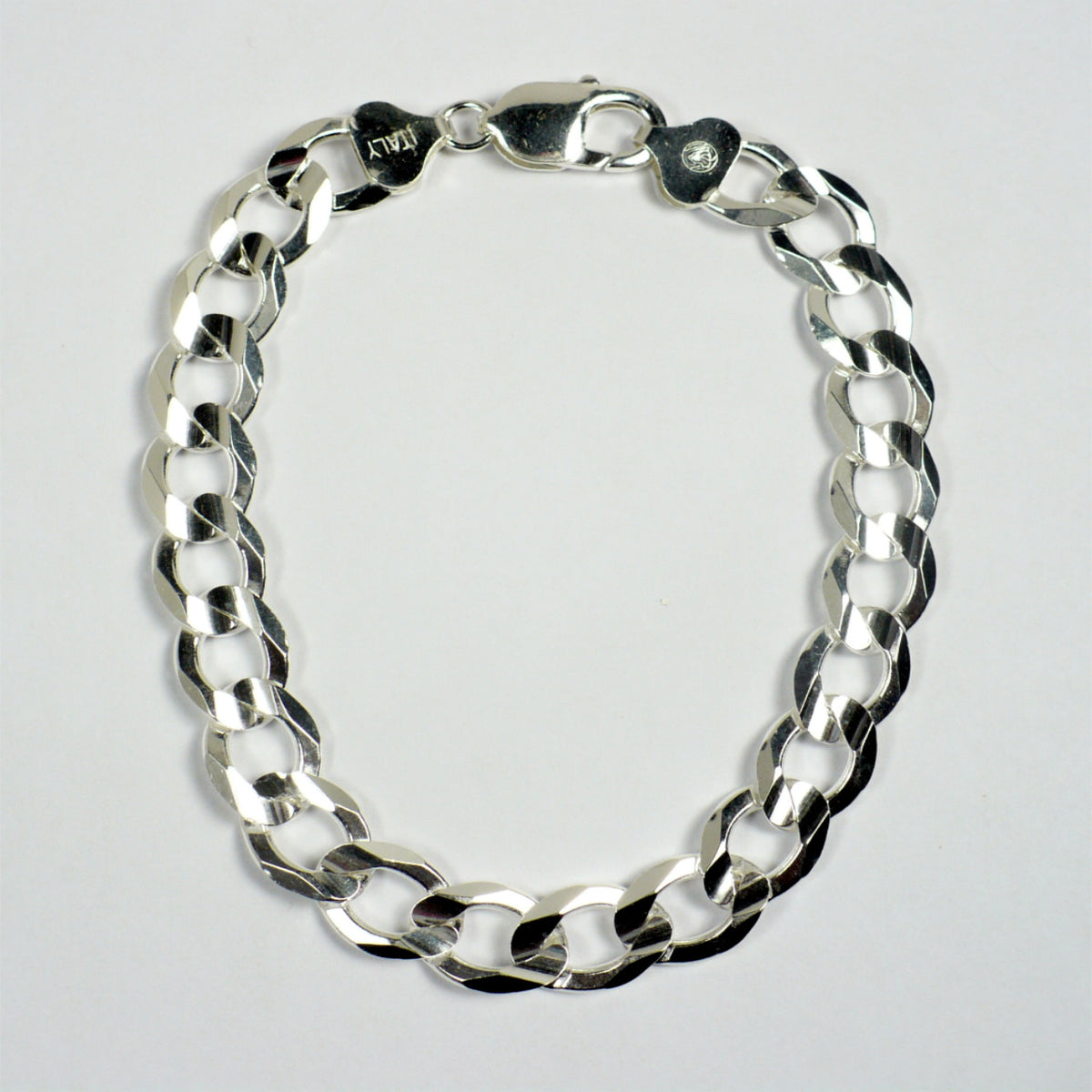 9 inch Italian Sterling Silver Cuban Curb Link Bracelet – T's